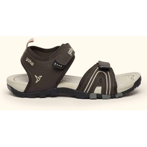 Yoho Trailmark 002 Sports Sandals For Men | Comfortable & Lightweight | Flexible & Breathable | Footpharma Footbed | Anti-Skid Footwear For Trekking, Hiking & Outdoor | Olive Green - Uk 8