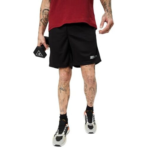 Max Men Striped Slim Fit Sports Shorts (Spbeswi2273Shblack)_Xl
