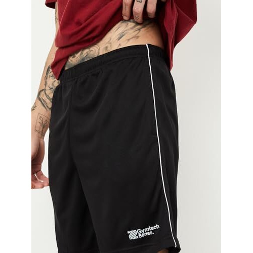 Max Men Striped Slim Fit Sports Shorts (Spbeswi2273Shblack)_Xl
