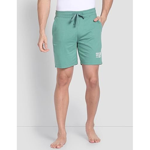 U.S. Polo Assn. Men's Board Shorts (Iybf-D01-Pl-L_Malachite Green