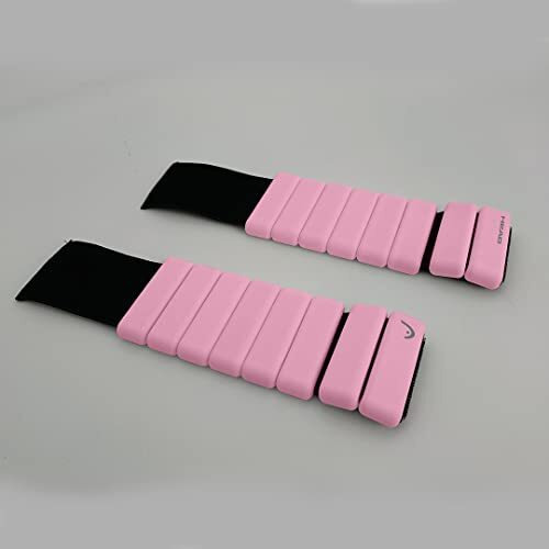 Head Ankle Weights And Wrist Weights (0.5 Kg Each) | Adjustable Weights (2 X 1.1 Lbs) | Leg Weights For Home Gym | Wrist Wraps For Yoga, Pilates, Cardio | Hand Grip & Wrist Support Fitness Band - Pink