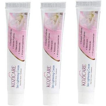 Kozicare Kojic Acid Cream, Glutathione Cream With Niacinamide | Face Cream For Glowing Skin | Dark Spot & Tan Removal Cream | Face Cream For Men & Women | Lightweight & Non Greasy - 15 Gm (Pack Of 3)