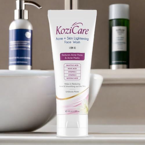 Kozicare Kojic Acid Face Wash | Acno Fight Face Wash & 2% Salicylic Acid Face Wash | Face Wash For Glowing Skin | Reducing Acne & Smoothing Skin | Face Wash For Women & Men - 100 Ml