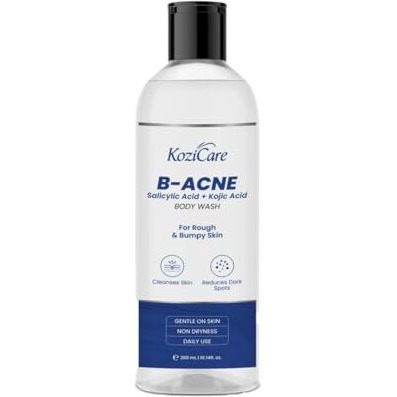 Kozicare Soap B-Acne Body Wash Gel|Kojic Acid |Shower Gel For Men & Women|Reduces Dark Spots, Cleanses Skin & Exfoliates Acne|Salicylic Acid|For All Types Of Skin-300 Ml