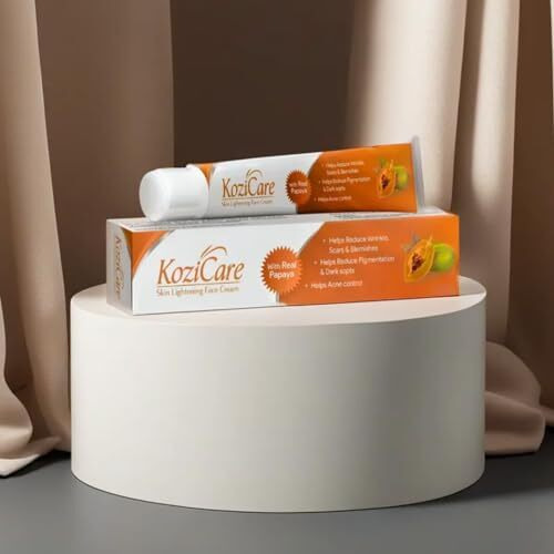 Kozicare Kojic Acid Cream | Papaya | Tan Removal | Face For Glowing Skin | Non-Greasy & Lightweight | For Men & Women | Suitable For All Skin Type - 15 G