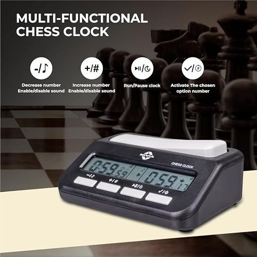 Nivia 329 Plastic Chess Clock (Black)