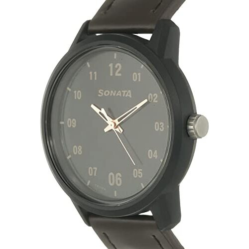 Sonata Volt+ Analog Green Dial Men's Watch Nm77085Pl02/Nn77085Pl02W