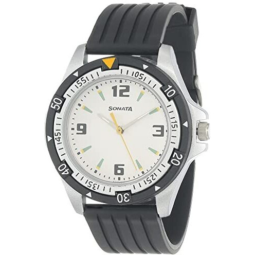 Sf Quartz Analog White Dial Watch For Men-Ns7930Pp01