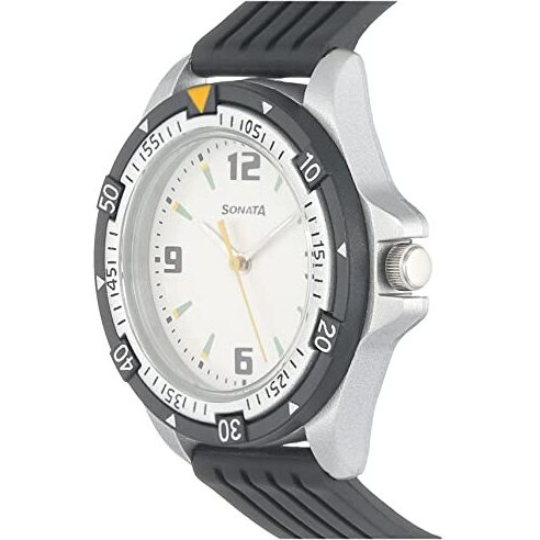 Sf Quartz Analog White Dial Watch For Men-Ns7930Pp01
