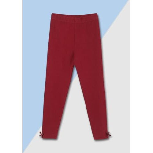 Max Girls Solid Full-Length Leggings - Pack Of 3 (7-8Y)