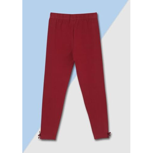 Max Girls Solid Full-Length Leggings - Pack Of 3 (7-8Y)