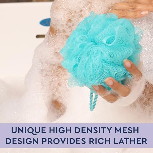 Gubb Exfoliating Loofah For Bathing | Bath Shower Loofah Sponge Scrubber | Perfect Loofah For Women And Men | Skin-Friendly Gentle Exfoliator | Loufa/Luffa/Poof/Pouf | Pack Of 3 (Multiple Colours)