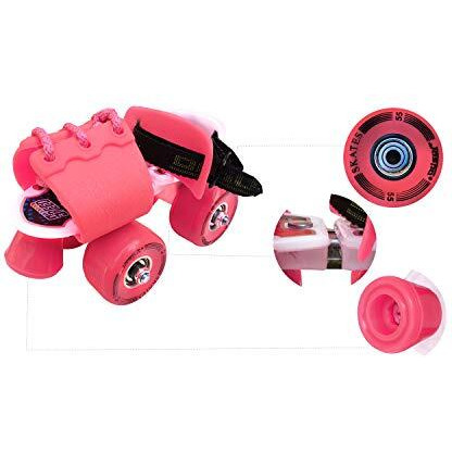 Jaspo Toddlers Baby Kids Junior Pro Adjustable Roller Skates Combo (Up To 5 Years Unisex) (Derby Dolls Pro) Multicolor , Roller_Derby_Wheel