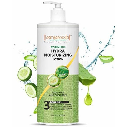 Aryanveda Hydra Moisturizing Body Lotion For Dry Skin With Aloe Vera & Cucumber For Men & Women 1000 Ml