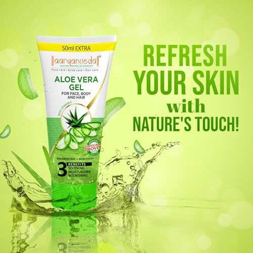 Aryanveda Aloevera Gel For Face & Body Reduce Acne Scars, Improves Skin Complexion, Hyderates & Soothes Skin - 150Ml