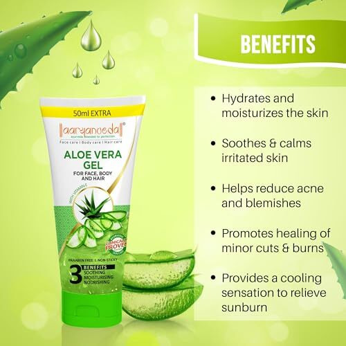 Aryanveda Aloevera Gel For Face & Body Reduce Acne Scars, Improves Skin Complexion, Hyderates & Soothes Skin - 150Ml