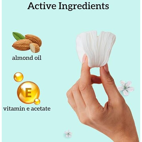 Inatur Nail Paint Remover Wipes (50 Wipes) - Ethanol & Alcohol Free, Oil-Based, With Almond Oil & Vitamin E, Strengthens Nails, Nourishes Cuticles, 100% Natural & Vegan Nail Polish Remover, Kids Safe