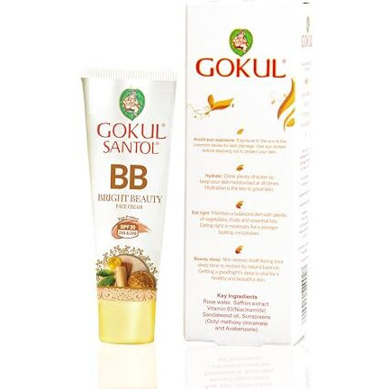 Gokul Santol Pure Sandalwood Bb Cream - Brightening Beauty Cream With Uv Protection | 25G (Pack Of 3) | Moisturizing & Blemish-Free Coverage