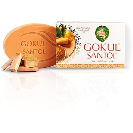Gokul Santol Pure Sandalwood Bath Soap - Anti-Bacterial, Long-Lasting Fragrance | 75G (Pack Of 3) | Gentle And Nourishing | Safe On All Skin Types