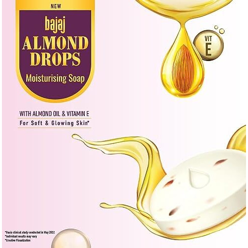 Bajaj Almond Drops Moisturizing Soap 5 X 125G