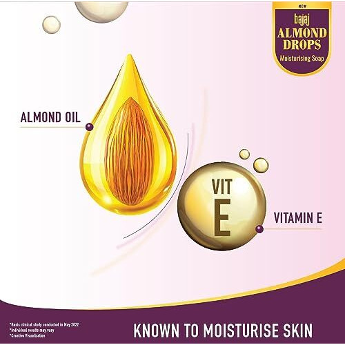 Bajaj Almond Drops Moisturizing Soap 5 X 125G