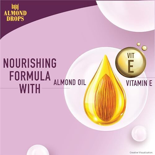Bajaj Almond Drops Anti Hairfall Conditioner, 175Ml, For Dry & Frizzy Hair, With Almond Oil & Vitamin E To Reduce Frizz & Smoothen Hair, Ideal For All Hair Types, 1 Count