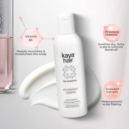 Kaya Clinic Anti Dandruff Shampoo, 200Ml Mild Scalp Purifying Shampoo With Vitamin B5 & Seaweed Extracts