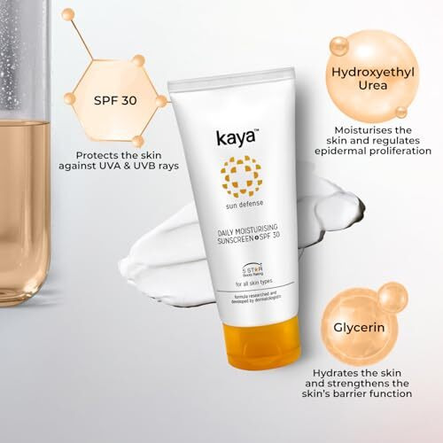 Kaya Clinic Daily Moisturizing Sunscreen Spf 30, 5 Star Boots Rating, Hydrates Skin, All Skin Types 75Ml Cream