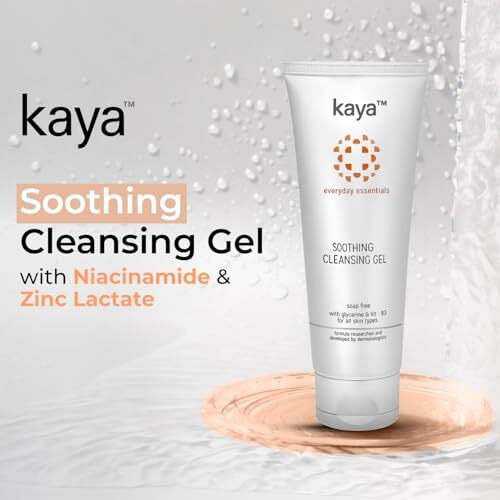 Kaya Soothing Face Cleanser | Gentle, Hydrating Daily Cleanser For Sensitive & Oily Skin | Dermatologist Developed | 22 Years Expertise | Mild, Soap-Free Formula | 100Ml
