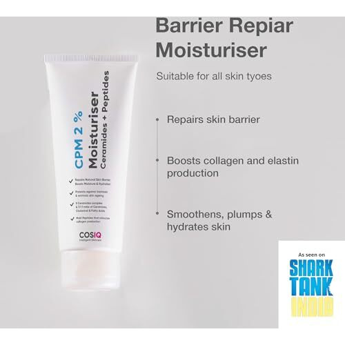 Cos-Iq Cpm 2% Ceramides Moisturizer With Peptides For Intense Moisturizing And Skin Strengthening | Barrier Repair Cream | For Oily, Dry, Normal & Sensitive Skin | 100Ml