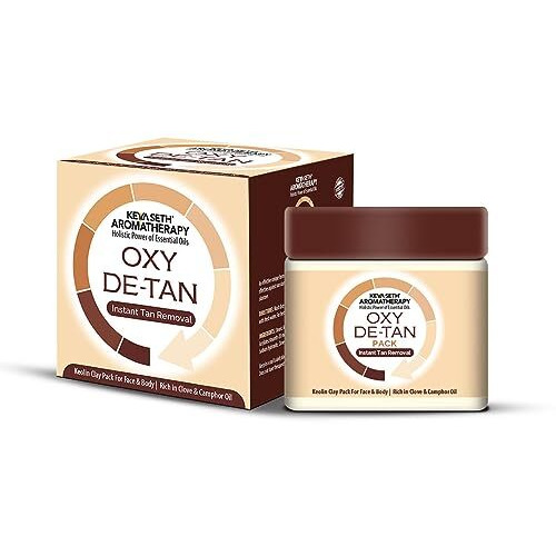 Keya Seth Aromatherapy Oxy De Tan Removal For Glowing & Lighting Oil Control, Anti Acne & Pimples Blemishes Pigmentation De Tan Pack For Face & Body  No Ammonia & Blech. 50Gm