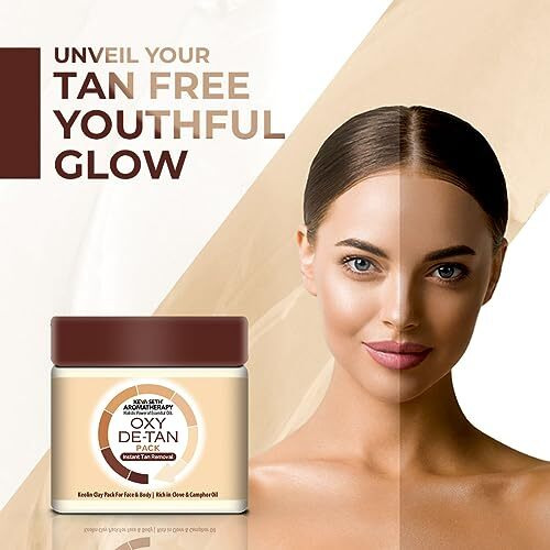 Keya Seth Aromatherapy Oxy De Tan Removal For Glowing & Lighting Oil Control, Anti Acne & Pimples Blemishes Pigmentation De Tan Pack For Face & Body  No Ammonia & Blech. 50Gm