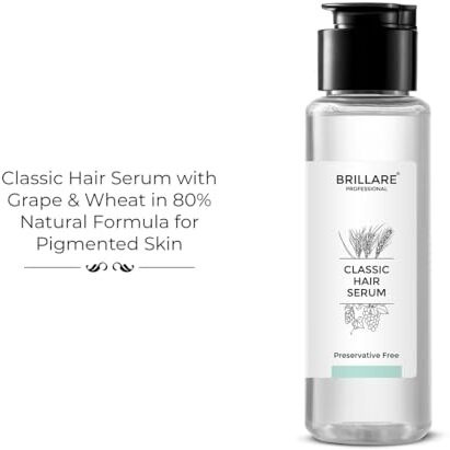 Brillare Professional Classic Hair Serum For Dry Frizzy Hair Women, Enriched With Wheat Germ & Grape Seed Oil, For Smooth, Shiny & Tangle Free Hair, 70 Ml