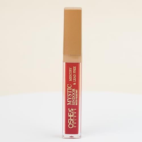 Oshea Herbals Colors Mystic Long Lasting Water Resistant & Smudge Proof Liquid Sindoor | Mercury & Lead Free (Red) 6Ml