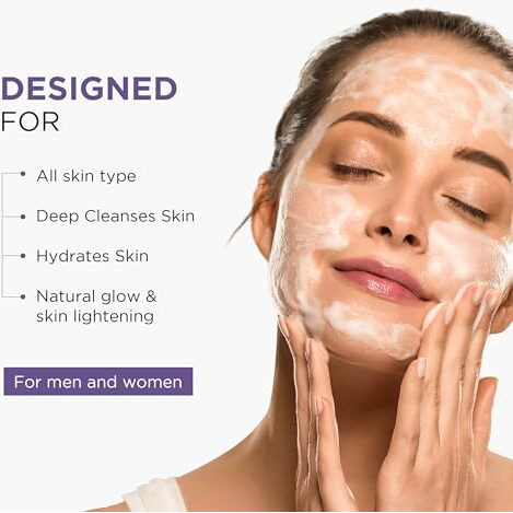 Oshea Herbals Glopure Brigtening Gel Facewash For All Skin Types | Brightens & Deep Cleaning With Mulberry & Liqurice Extracts - 150Gm
