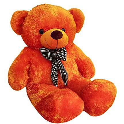 Webby 3 Feet Huggable Teddy Bear With Neck Bow (Brown)