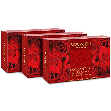 Vaadi Herbals Enchanting Rose Soap With Mulberry Extract, 75Gx3