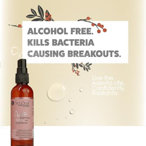 Seasoul Intensive Brightening Face Toner Mist Spray For Brightening, Hydration & Skin Makeup Cleansing Infused With Hyaluronic Acid, Goji Berries, Azelaic, Collagen, Glutathione & Vitamin C (100 Ml)