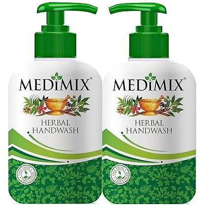Medimix Herbal Liquid Handwash 500G Bottle (1 + 1 Combo Pack) | Ideal For Germ Protection, Soft & Moisturized Hands | Harsh Chemical-Free | Enriched With 18 Exotic Herbs