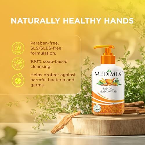 Medimix Sandal Liquid Handwash 500G Bottle (1 + 1 Combo Pack) | Ideal For Germ Protection, Soft & Moisturized Hands | Harsh Chemical-Free | Enriched With 18 Exotic Herbs