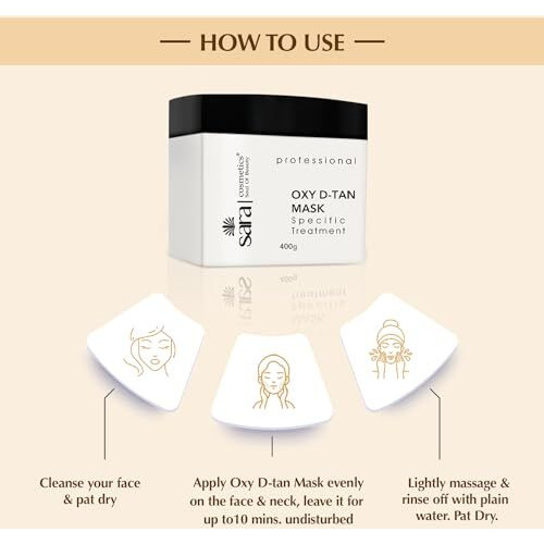 Sara Professional Oxy Pack D-Tan Cleanser Specific Treatment (400 G) | Detan For Men And Women