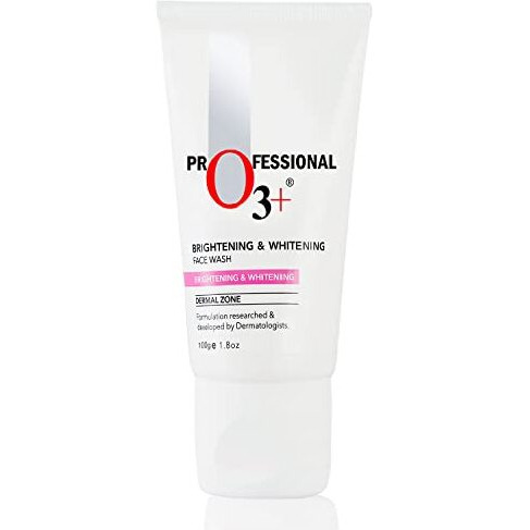 O3+ Brightening & Whitening Face Wash With Cucumber And Aloe Vera Extracts For Sensitive & All Skin Type (100Ml)