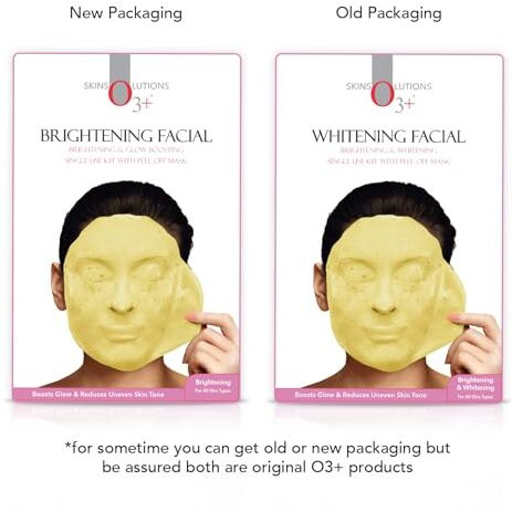 O3+ Brightening Facial Kit With Peel Off Power Mask 45Gm | Boosts Glow And Reduces Uneven Skin Tone - For All Skin Types
