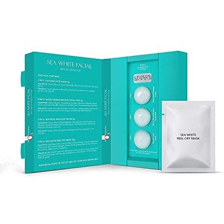 O3+ Sea White Brightening Facial Kit 45G With Peel Off Mask For Women| Suitable For Normal To Oily Skin Types