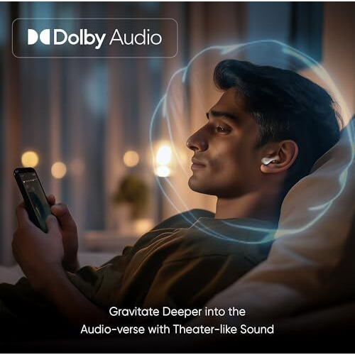 Mivi Superpods Concerto [Flagship Launch] Dolby Audio In Ear Ear Buds Wireless With 35Db Anc, 3D Soundstage, Hi-Res Audio Ldac, Long Playtime, Bt V5.4 Earbuds