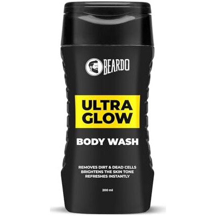 Beardo Ultraglow Body Wash For Men, 200Ml | Moisturizes & Hydrates The Skin | Contains Mulberry & Bearberry Extracts For Deep Cleansing & Nourishment | Soft & Smooth Skin
