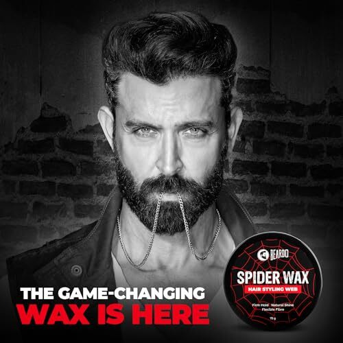 Beardo Spider Wax Hair Styling Web 75G | Web Effect, Texture, Volume, Sculpting, Flexible Hair Wax | Strong Hold, Natural Shine | Long-Lasting Hair Fibre