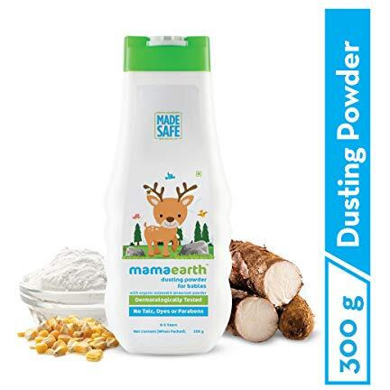 Mamaearth Dusting Power For Babies - 300 G | Infused With Organic Oatmeal And Arrowroot Powder | Calms And Relaxes Skin, Prevents Diaper Rash, Dermatologically Tested, Free From Talc And Parabens
