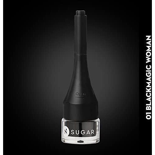 Sugar Cosmetics Born To Wing Gel Eyeliner With Brush | Smudgeproof & Matte | Lasts Upto 12 Hrs - 01 Blackmagic Woman