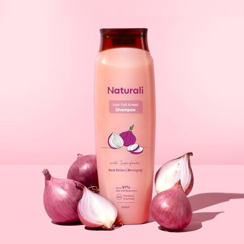 Naturali Hairfall Arrest Shampoo With Red Onion & Bhringraj | Controls Hairfall | Paraben And Sulphate Free | Hairfall Shampoo For Men & Women | 200 Ml